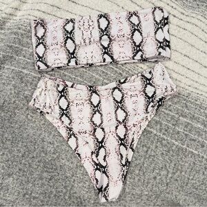 Snake Print Bikini Set